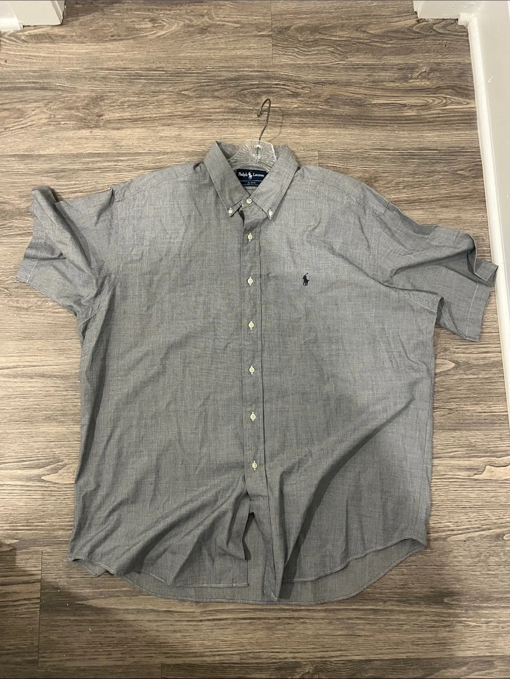 Polo by Ralph Lauren Blake Short-Sleeve Button-Down Shirt Size XL Gray
